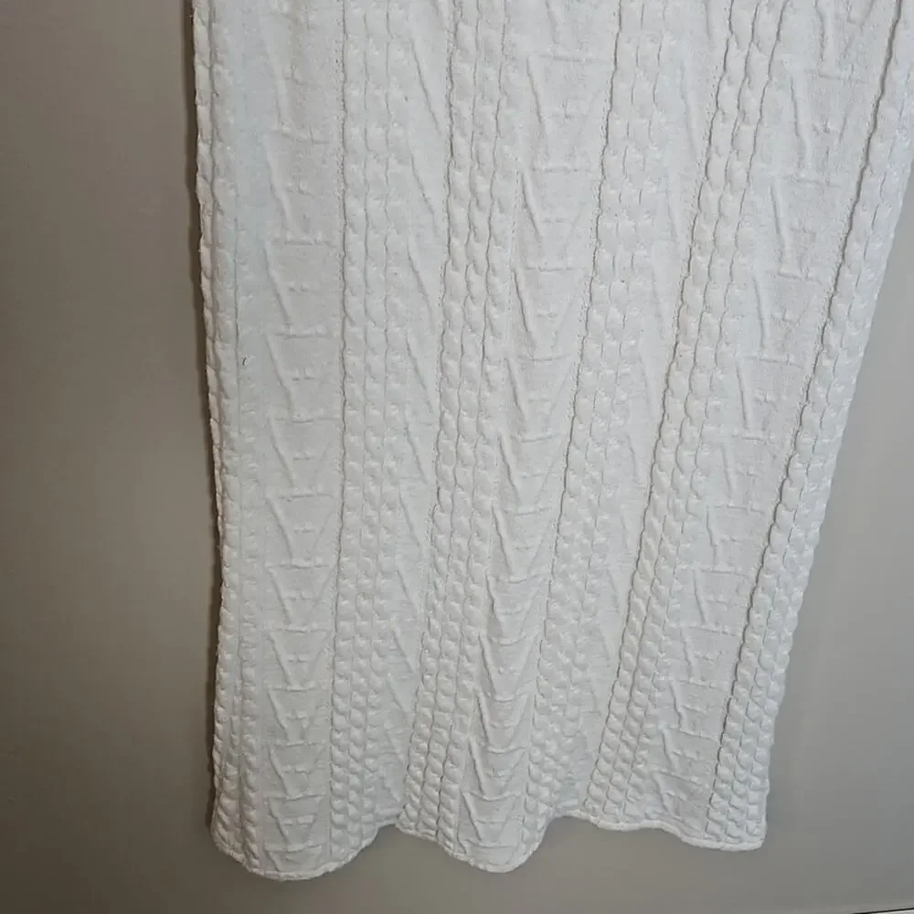 Zara Cable Knit Jacquard Sweater Dress Sz Medium - Picture 6 of 13